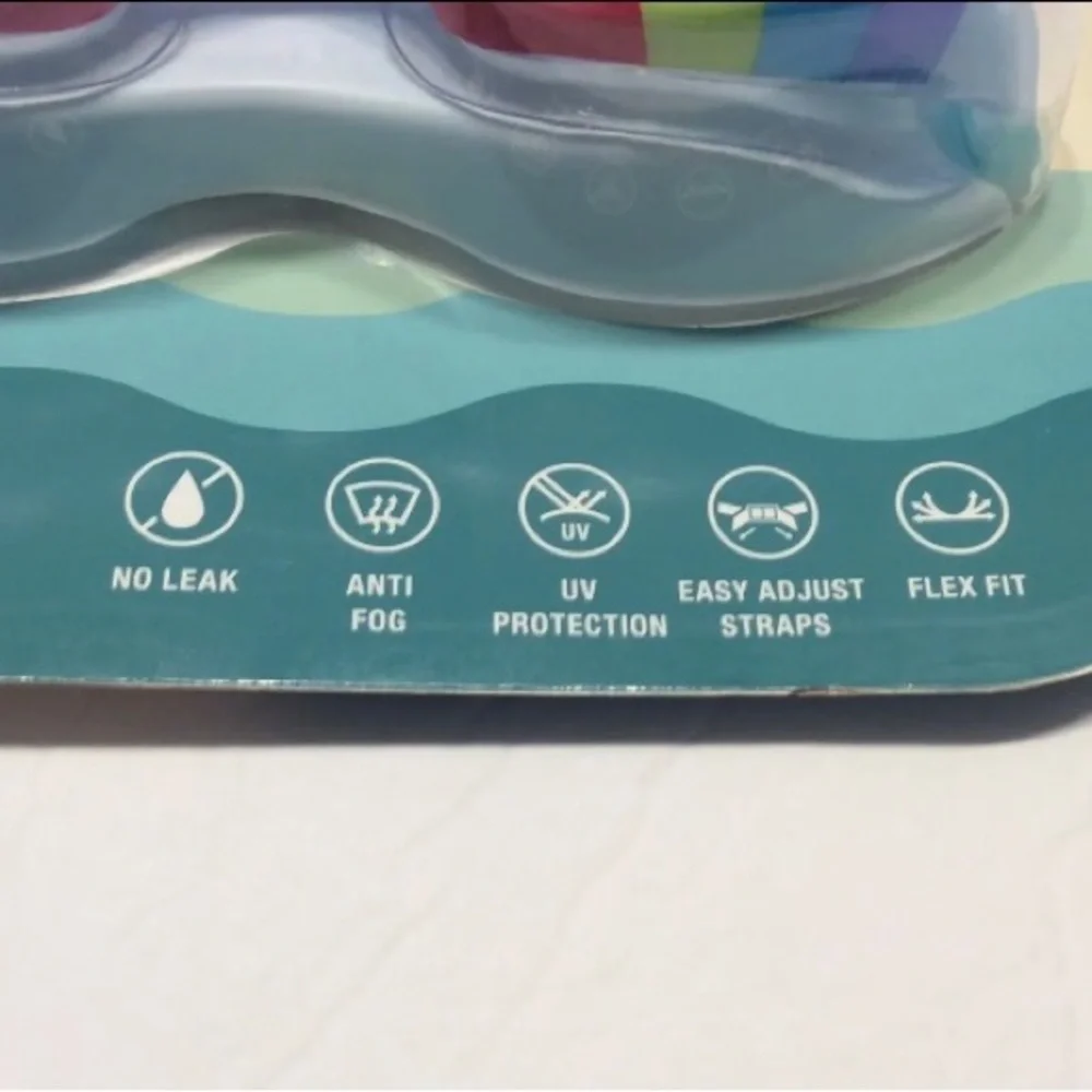 Speedo Kids Glide Print Goggles Ages 3-8 Swim Flex Fit Anti Fog UV No Latex